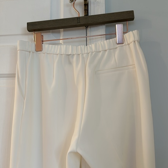 NWOT Theory White Ankle Pull On Pants in Size 8 - Picture 6 of 9